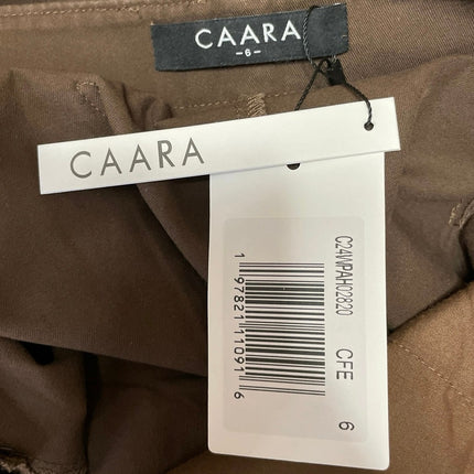 NEW Caara Women's Brown High Rise Wide Leg Baggy Palazzo Cargo Pants Size 6