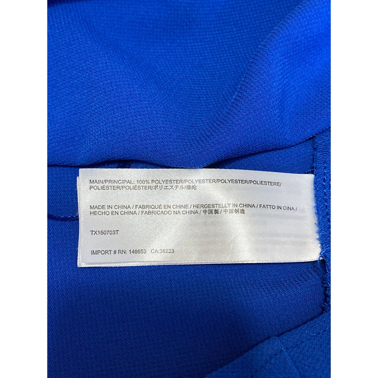 The Fifth Women's Blue High Neck Sleeveless Cutout Plunge Tank Blouse Top Size S