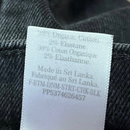 Everlane Original Cheeky Black Organic Cotton Straight High Waist Denim Jeans 29