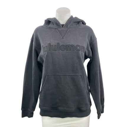 Lululemon All Yours Women's Black Long Sleeve Fleece Hoodie Sweatshirt Top 6