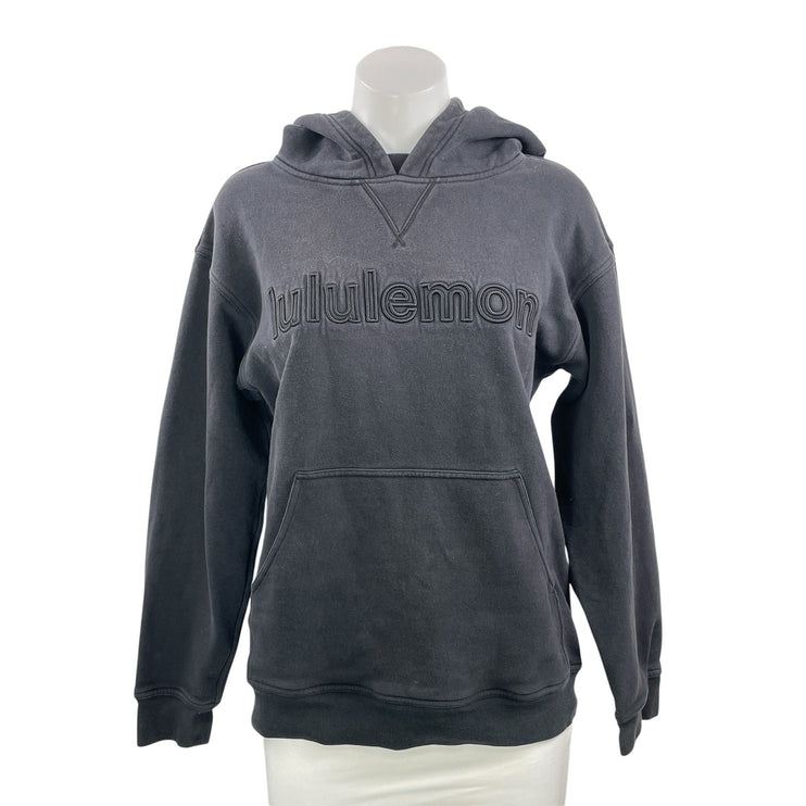 Lululemon All Yours Women's Black Long Sleeve Fleece Hoodie Sweatshirt Top 6