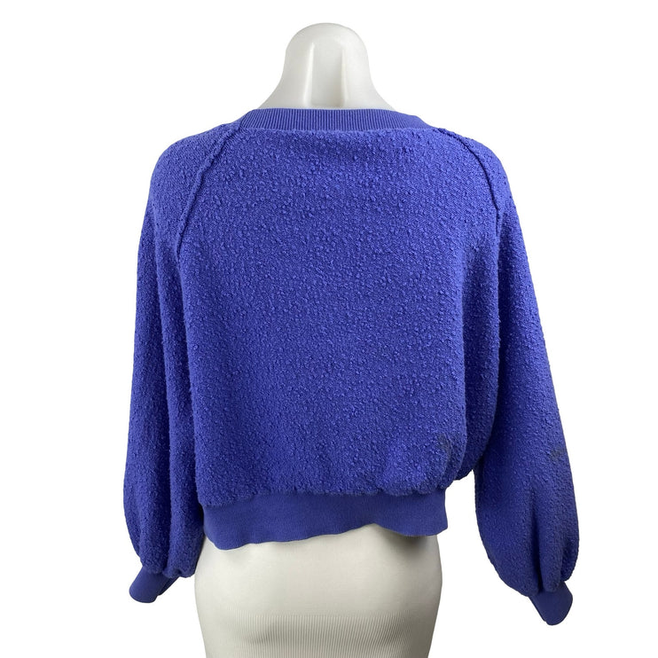 Free People Found My Friend Women's Purple Knit Long Sleeve Sweater Top Size XS