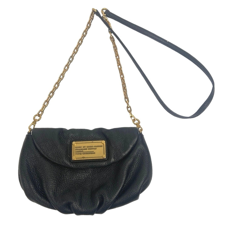 Marc by Marc Jacobs Black Classic Q Karlie Gold Chain Crossbody Flap Bag