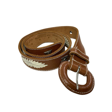 Liz Claiborne Accessories 100% Genuine Leather Embroidered Western Style Belt L