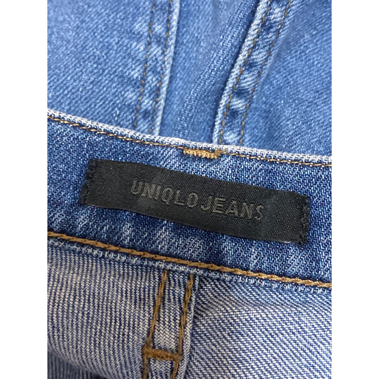 Uniqlo Jeans Women's Blue High Rise Straight Mom Boyfriend Denim Jeans Pants 26