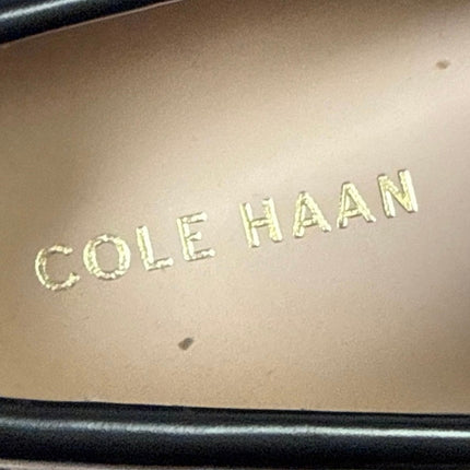 Cole Haan Lana Lux Women's Black Leather Almond Toe Tassel Flat Loafer Shoes 8.5