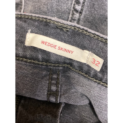 Levi's Women's Gray High Waisted Wedgie Skinny Straight Denim Jeans Pants Sz 32
