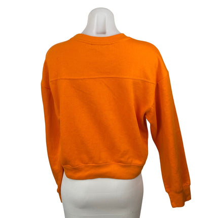 Zara Women's Coral Crew Neck Long Sleeve Knit Boxy Sweater Sweatshirt Top Size S