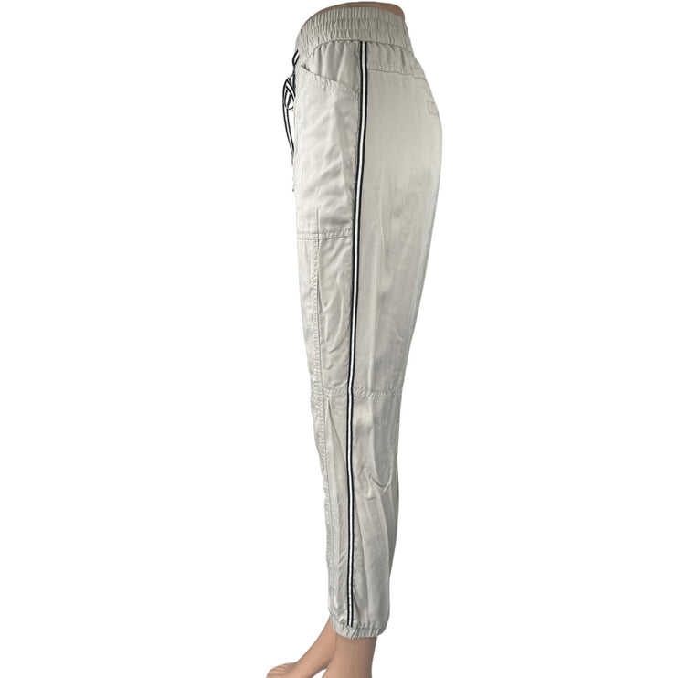 Banana Republic White Elastic Waist Windbreaker Parachute Jogger Sweat Pants S