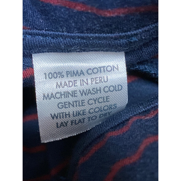 Brooks Brothers Women's Navy Blue Striped High Rise Straight Sweat Pants Size M