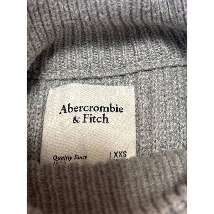 Abercrombie & Fitch Gray Ribbed Knit Turtleneck Sleeveless Sweater Vest Top XXS