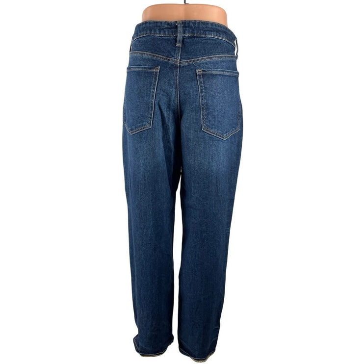 Old Navy Women Blue High Rise Baggy Barrel Palazzo Wide Leg Denim Jeans Pants 12