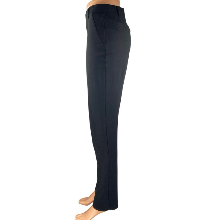 Quince Women's Black Straight Skinny High Waisted Pull On Trousers Dress Pants S