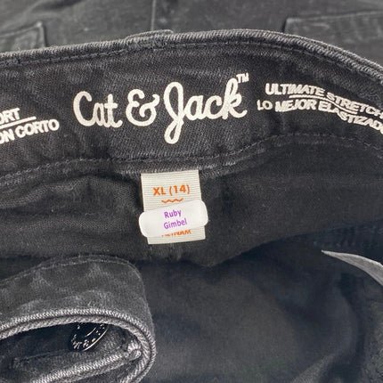 Lot of 3 Cat & Jack Girls Multicolor Distressed Cut Off Denim Jeans Shorts Sz XL