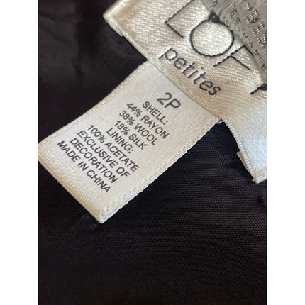 Ann Taylor LOFT Petites Gray Wool Silk Sleeveless Mini Flare Tank A-Line Dress 2