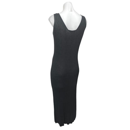 Zara Black Knit Sleeveless Cami Camisole Pullover Tank Bodycon Maxi Dress Size M