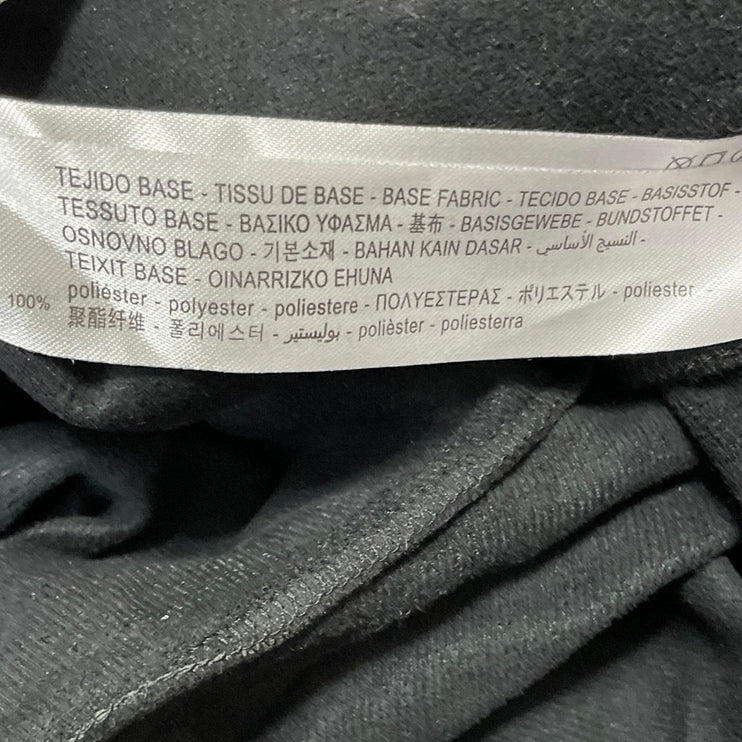 Zara Women's Black High Rise Faux Leather Vegan Flare Trousers Pants Size M