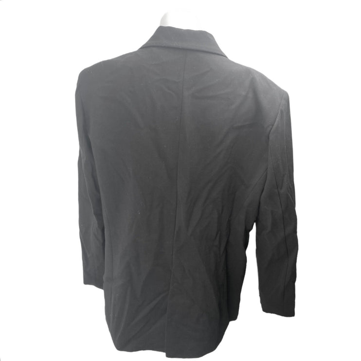 Zara Women's Black Long Sleeve One Button Notch Lapel Blazer Coat Jacket Size L