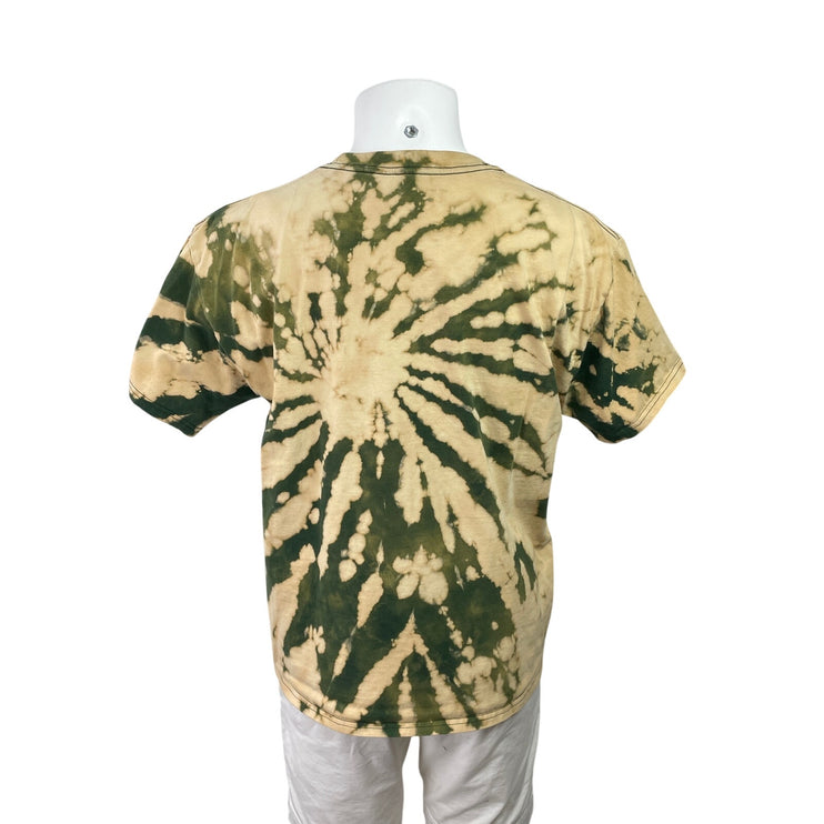 Vintage Hanes Beefy Men's Green Tie Dye Short Sleeve T Shirt Tee Top Size L