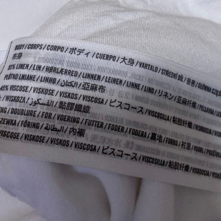 Abercrombie & Fitch Women's White Linen Sleeveless Square Neck Crop Tank Top L