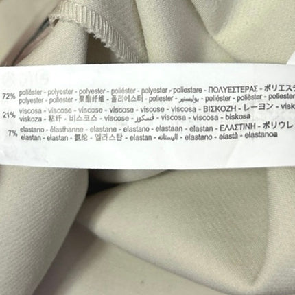 Zara Women's Off White High Waisted Pleated Straight Trouser Dress Pants Size S