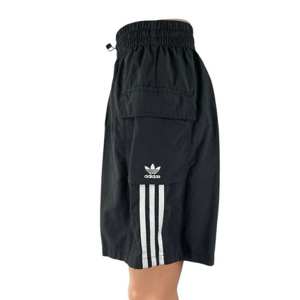 Adidas Women's Black High Rise Cargo Workout Training Gym Athletic Shorts Size S