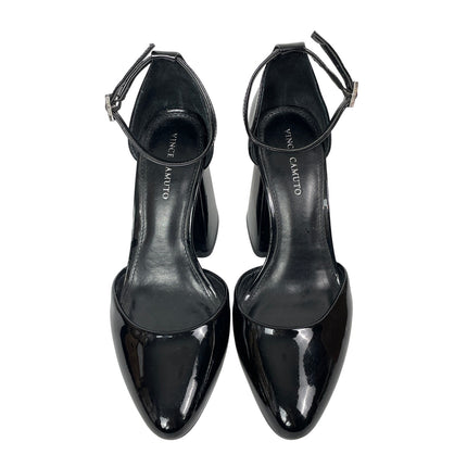 Vince Camuto Women's Black Patent Pointed Toe Block Heels d'Orsay Pumps Sz 7.5