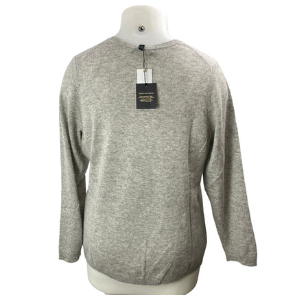 NEW Charter Club Women's Gray 100% Cashmere Long Sleeve Knit Sweater Top Size 2X