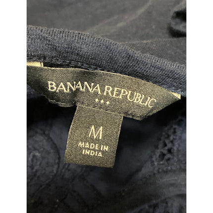 Banana Republic Floral Embroidered Sleeveless Crew Neck Cami Tank Blouse Top M