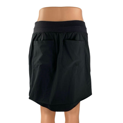 Athleta Women's Black Elastic High Waist Athletic Activewear Mini A-Line Skirt 4