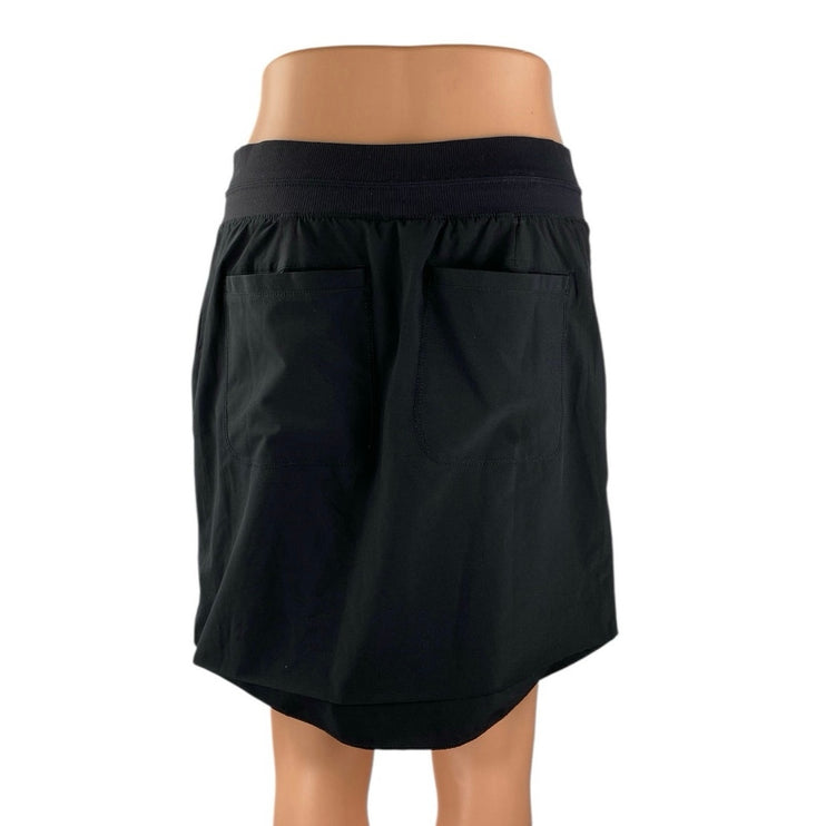 Athleta Women's Black Elastic High Waist Athletic Activewear Mini A-Line Skirt 4