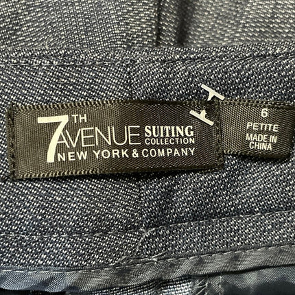7th Avenue Women's Blue High Rise Flare Bootcut Bell Bottom Trousers Pants 6P