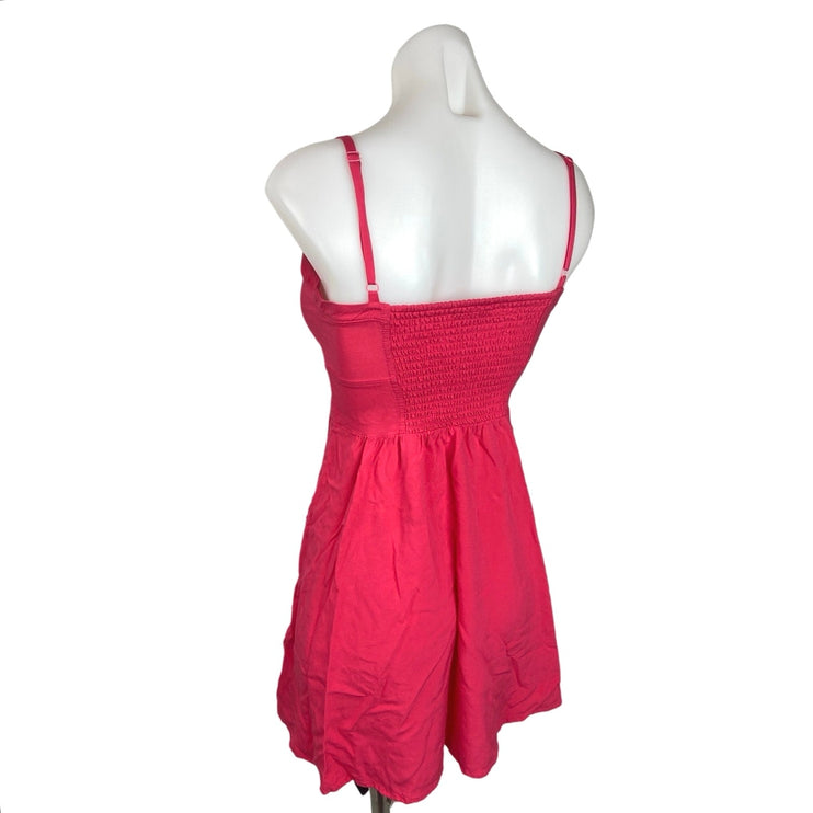 Express Pink Sleeveless Spaghetti Strap Fit & Flare A Line Mini Summer Dress XS