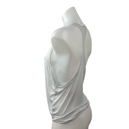 Alo Yoga White Scoop Neck Sleeveless Sports Athletic Activewear Tank Top Sz S/M