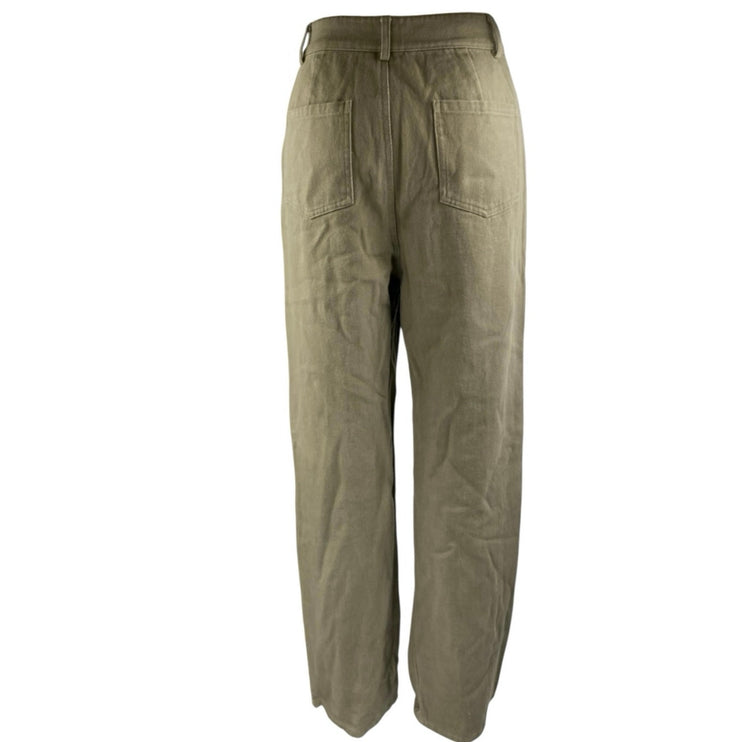 Rumored Women's Olive Green High Waisted Relaxed Straight Denim Jeans Size XS