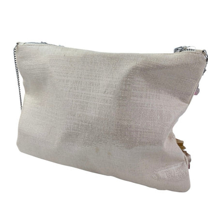 Accessorize London Multicolor Floral 3D Evening Clutch Wristlet Pouch Handbag OS