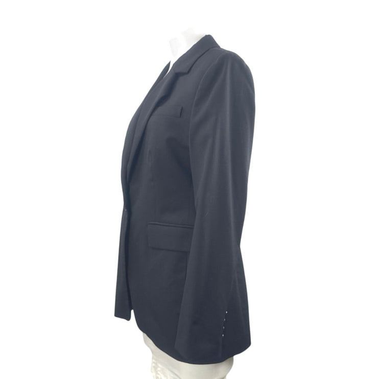 Banana Republic Women's Black Wool Long Sleeve Notch Lapel Blazer Coat Jacket 6