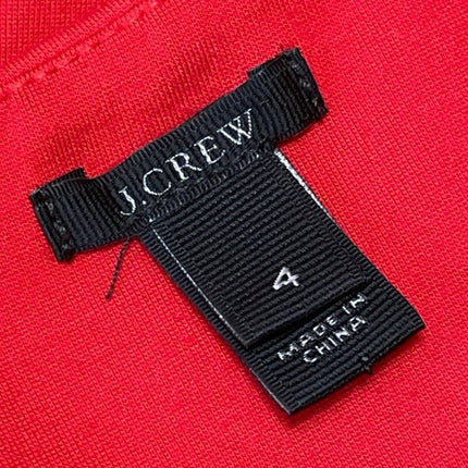 J.Crew Red Sleeveless Scoop Neck Tank Pleated Fit & Flare Mini Dress Size 4