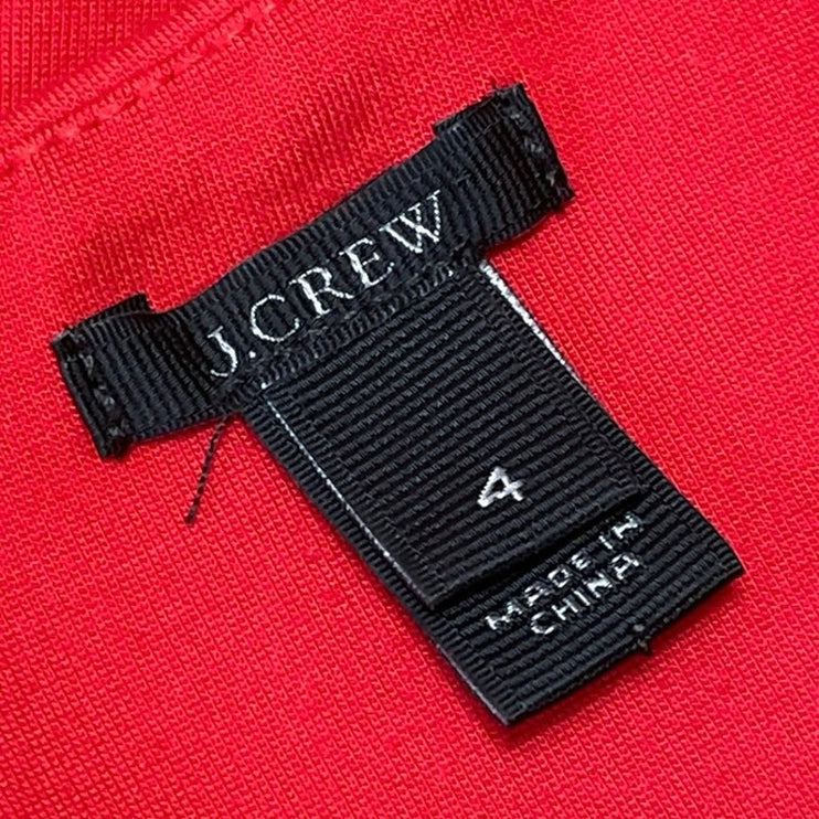J.Crew Red Sleeveless Scoop Neck Tank Pleated Fit & Flare Mini Dress Size 4