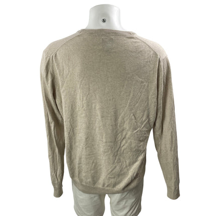 L4th & Union Men's Beige Cashmere Long Sleeve Crew Neck Sweatshirt Top Size XL