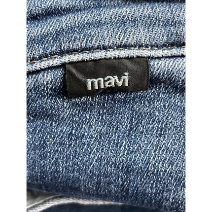 Mavi Molly Women's Blue Embroidered Mid Rise Flared Bootcut Denim Jeans Size 25