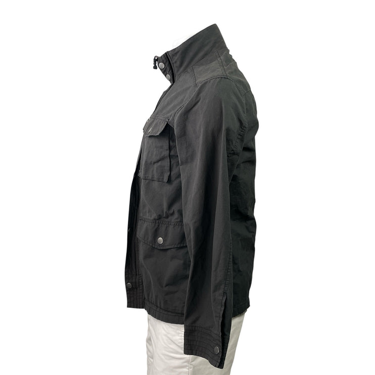 Rails Cardiff Mens Black Long Sleeve High Neck Zip Up Utility Coat Jacket Size S