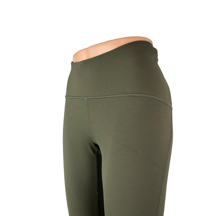 Lululemon Green Mid Rise Skinny Yoga Gym Athletic Activewear Leggings Pants Sz 6