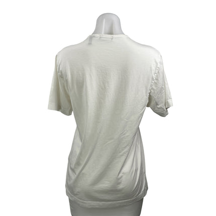 Theory Womens White Short Sleeve Crew Neck Basic Pullover T Shirt Tee Top Size S