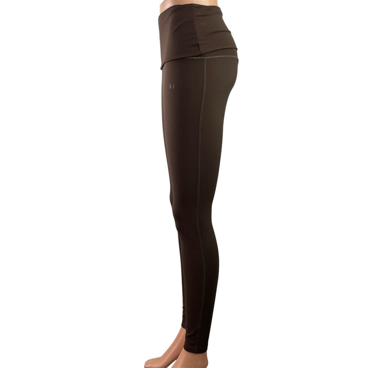 MP Womens Brown Mid Rise Skinny Activewear Workout Yoga Leggings Pants Size M