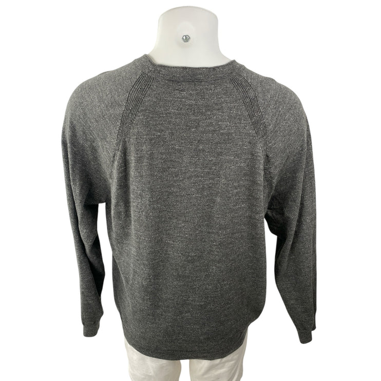 Lucky Brand Men's Dark Gray Heather Long Sleeve Crew Neck Sweatshirt Sweater L