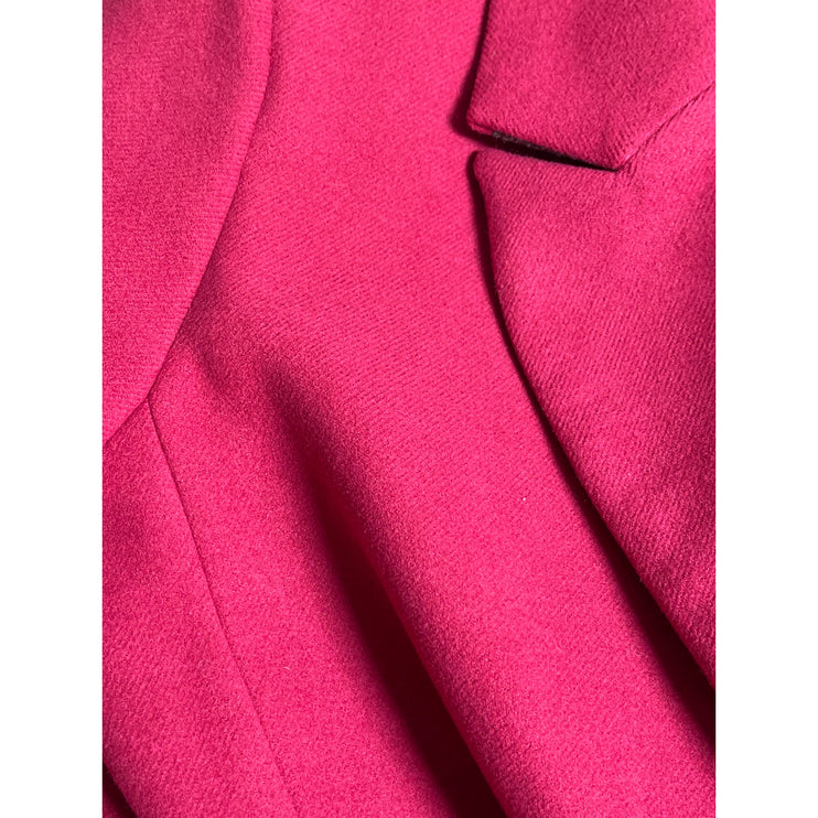 Banana Republic Pink Wool Notched Collar Long Sleeve Walker Pea Coat Jacket Sz S