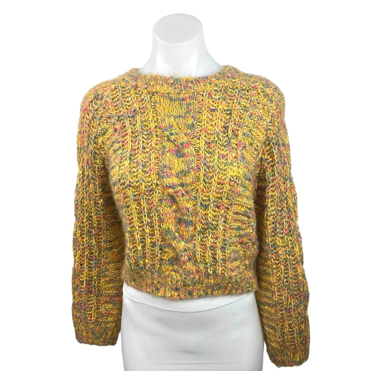 Yellow Sweater Top newest Long Sleeves M