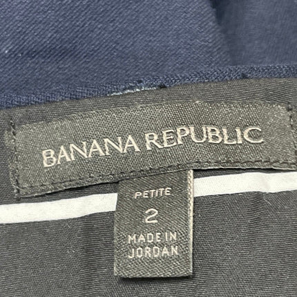Banana Republic Women Blue Mid Rise Skinny Cropped Trousers Pants Size 2P