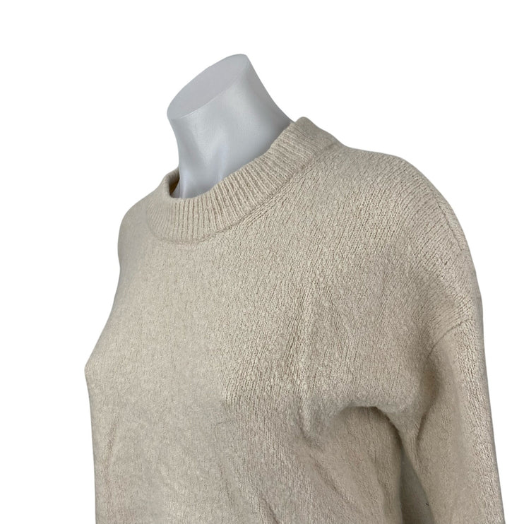 Madewell Women's Wool Crew Neck Long Sleeve Button Sweatshirt Sweater Top Sz XS